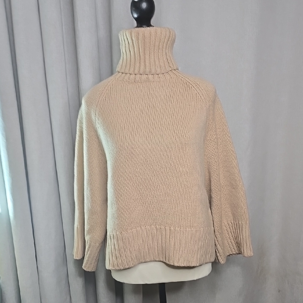 Theory Beige Turtleneck Sweater
